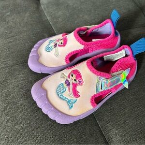 Pink and Purple Kids Shoes with Mermaid Design size 5/6